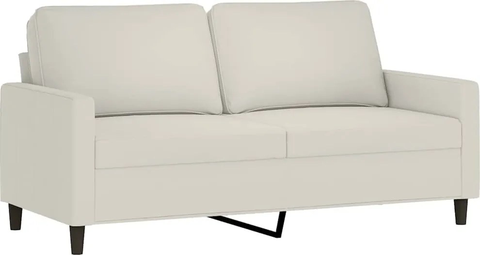 vidaXL Canapea cu 2 locuri, crem, 140 cm, catifea