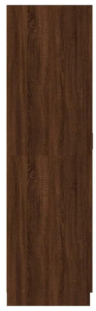 Sifonier, stejar maro, 80x52x180 cm, lemn prelucrat Stejar brun, 1