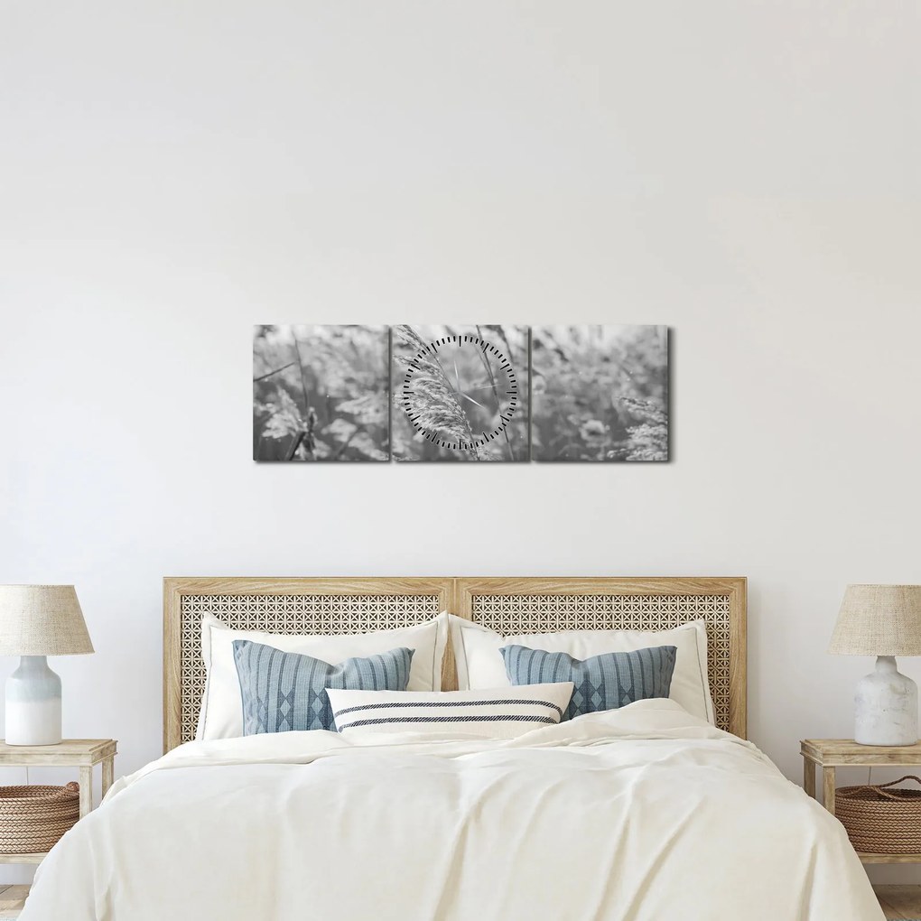 Tablou - Iarba în vânt (cu ceas) (90x30 cm)