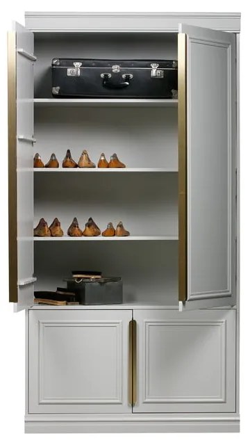 Șifonier gri deschis din lemn de pin 110x215x44 cm Organize – WOOOD