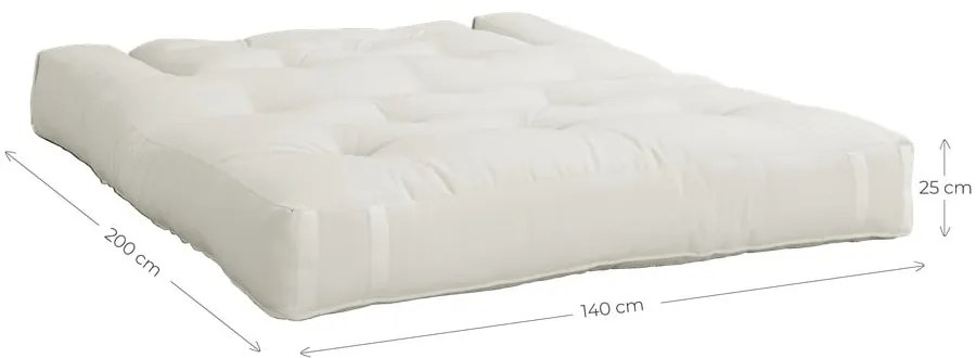 Canapea gri extensibilă 140 cm Hippo - Karup Design
