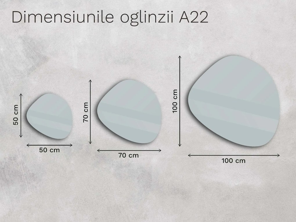 Oglindă LED organică cu iluminare A22