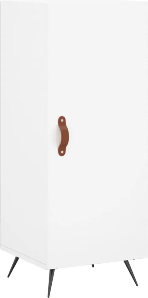 vidaXL Servantă, alb, 34,5x34x90 cm, lemn compozit