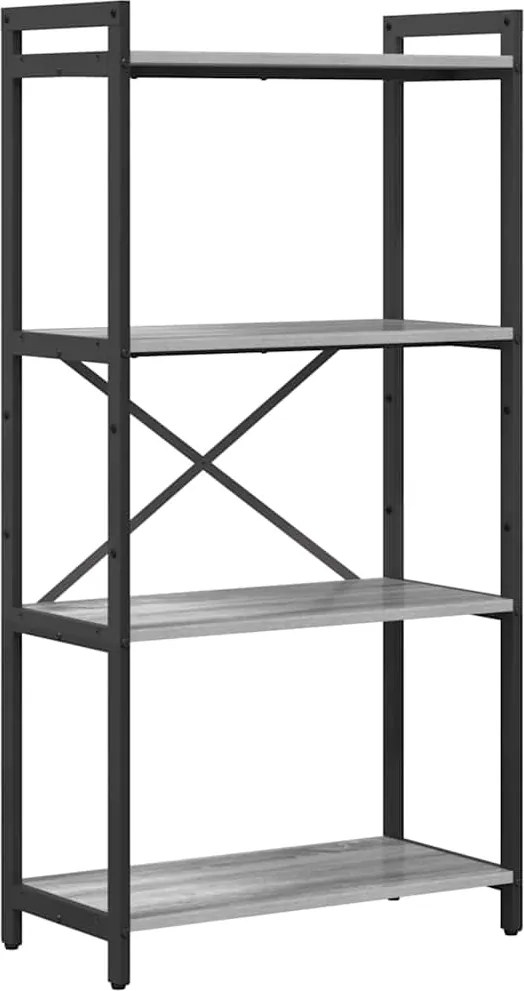vidaXL Raft pentru cărți sonoma gri 40 x 30 x 85 cm Lemn compozit