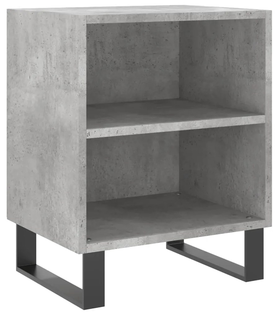 826804 vidaXL Noptieră, gri beton, 40x30x50 cm, lemn compozit