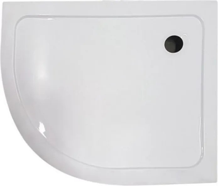 MEMPHIS100TALCABAL Cădiță de duș acrilică curbată asimetrică Memphis 100x80x13 cm stânga