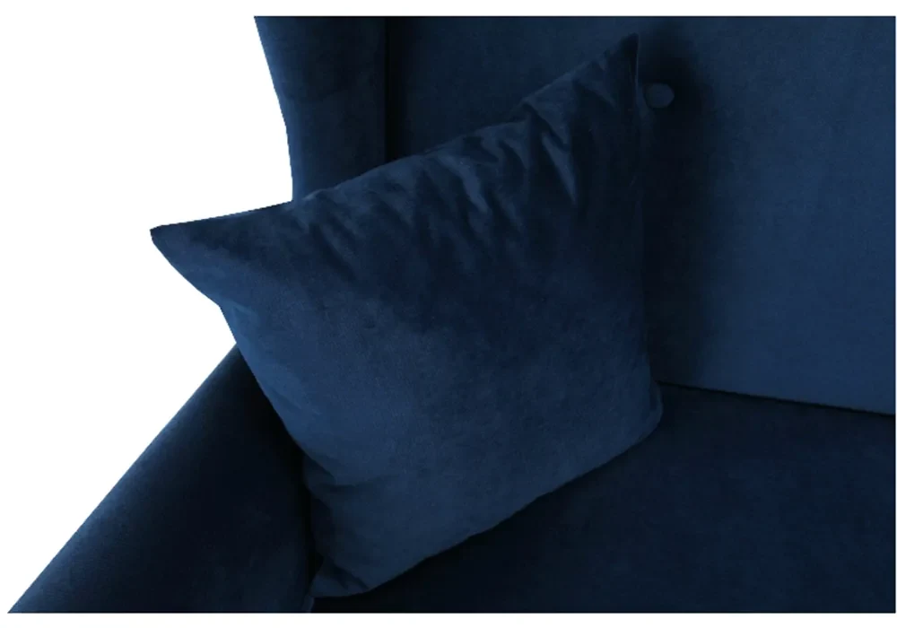 Canapea extensibilă, material textil albastru, COLUMBUS