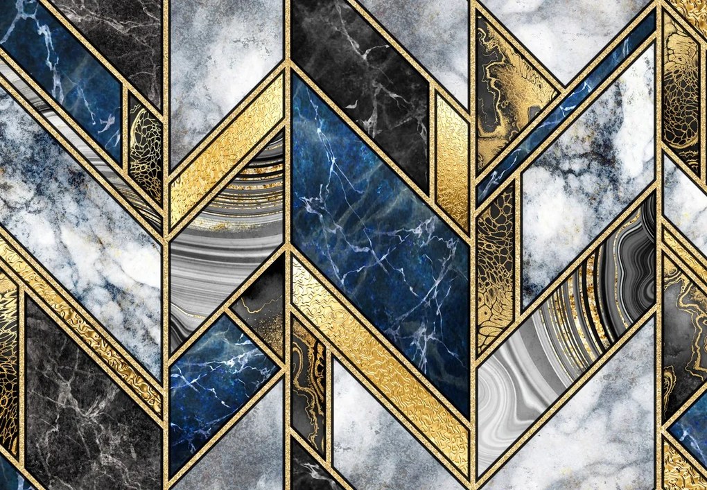 Fototapet - Marmură cu aur (147x102 cm)