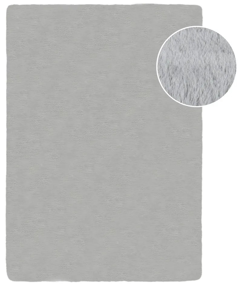 Blană gri deschis sintetică 200x290 cm Ivy Luxury Fur – Flair Rugs