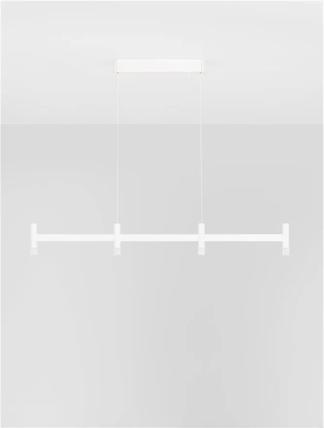 Lustra liniara cu 4 spoturi LED 2700K POETIC alb