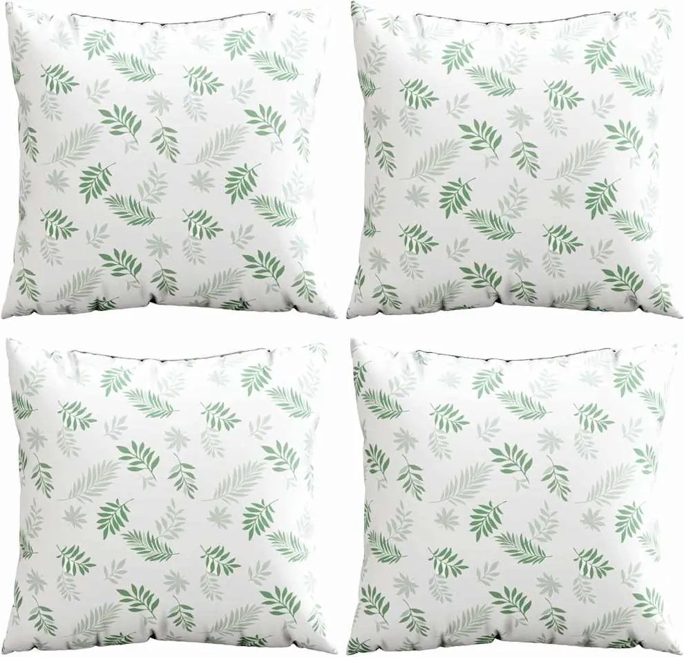 vidaXL Perne decorative Frunză 4 pcs Model cu frunze 40 x 40 cm
