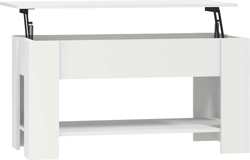 vidaXL Măsuță de cafea, alb, 101x49x52 cm, lemn prelucrat