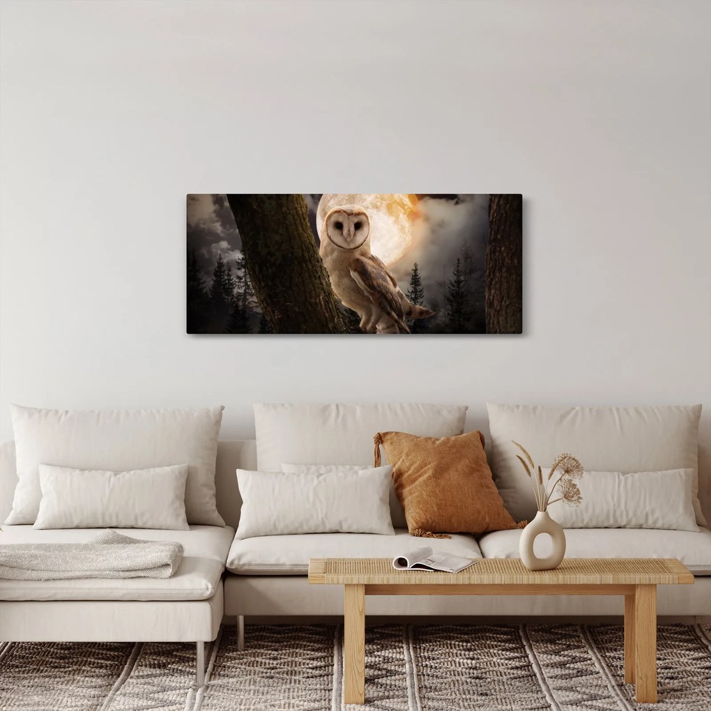 Tablou cu bufnița (120x50 cm)