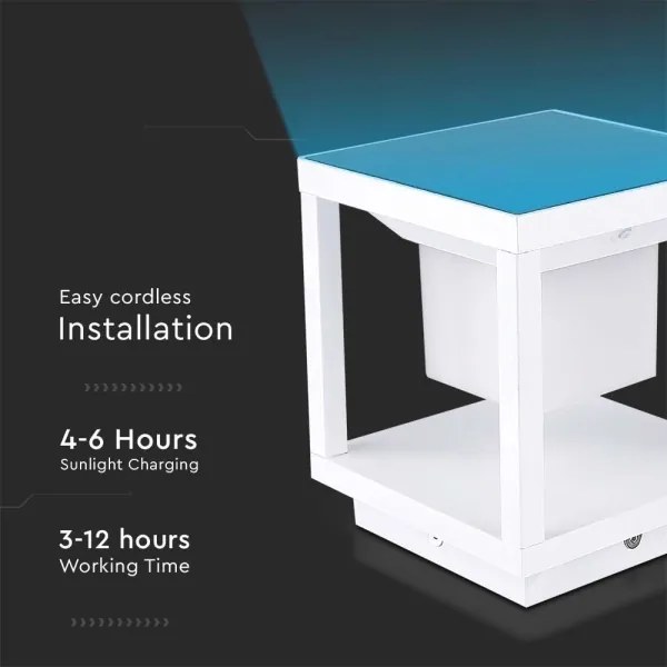 LED lampă solară cu senzor LED/2W/5,5V 3000K IP65 2600 mAh albă