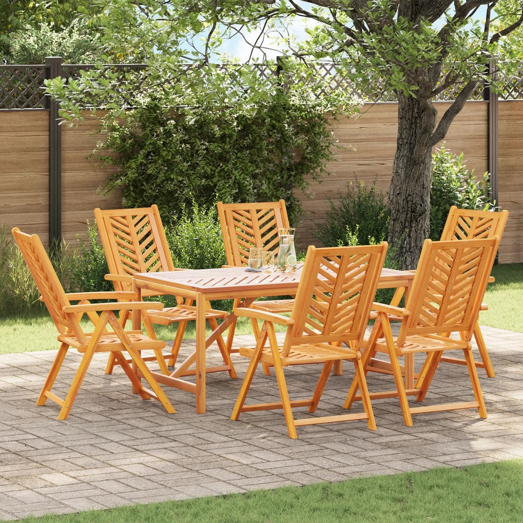 vidaXL Set Dining Grădină 7 Piese din Lemn Masiv Acacia
