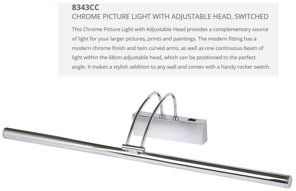 Aplica LED tablou directionabila Picture Lights crom 8343CC SRT
