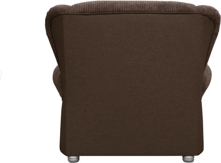 Fotoliu maro închis cu tapițerie din catifea reiată Lord – Ropez