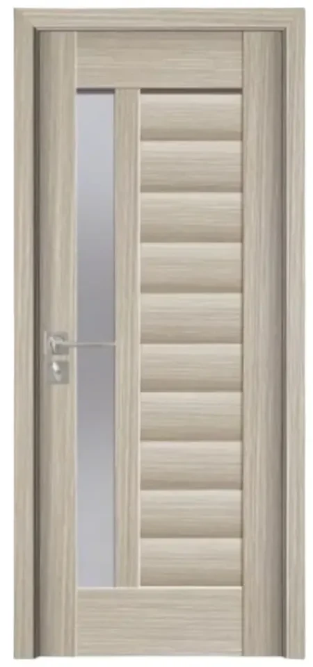 Usa Interior din MDF Novo Doors ND03 LUX PREMIUM, Cadru din Lemn Masiv, KIT COMPLET, Toc Reglabil de 10 CM INCLUS, Plinta pe Ambele Parti (Culoare: