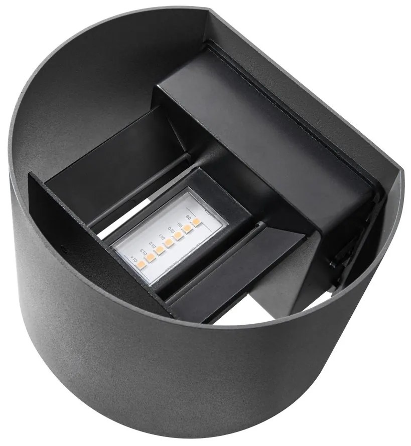 Aplica LED de exterior ambientala stil nordic IP44 Milda antracit