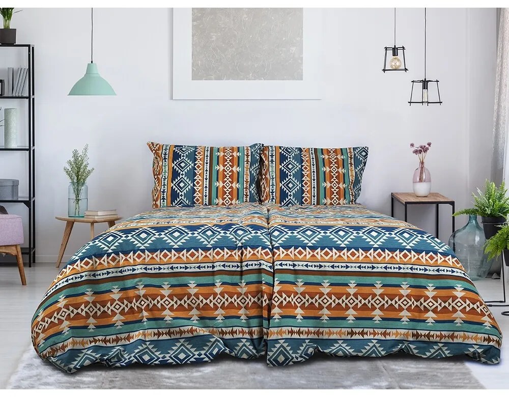 B.E.S. Petrovice Lenjerie de pat din flanel AztecSpirit, 140 x 200 cm, 70 x 90 cm