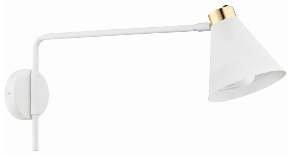 Lampă de perete AVALONE 1xE27/15W/230V 57 cm albă/aurie Argon 8007