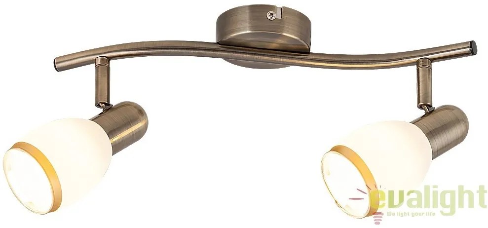 Lustra, Plafoniera cu 2 spoturi design modern, finisaj bronz, Elite 5971 RX