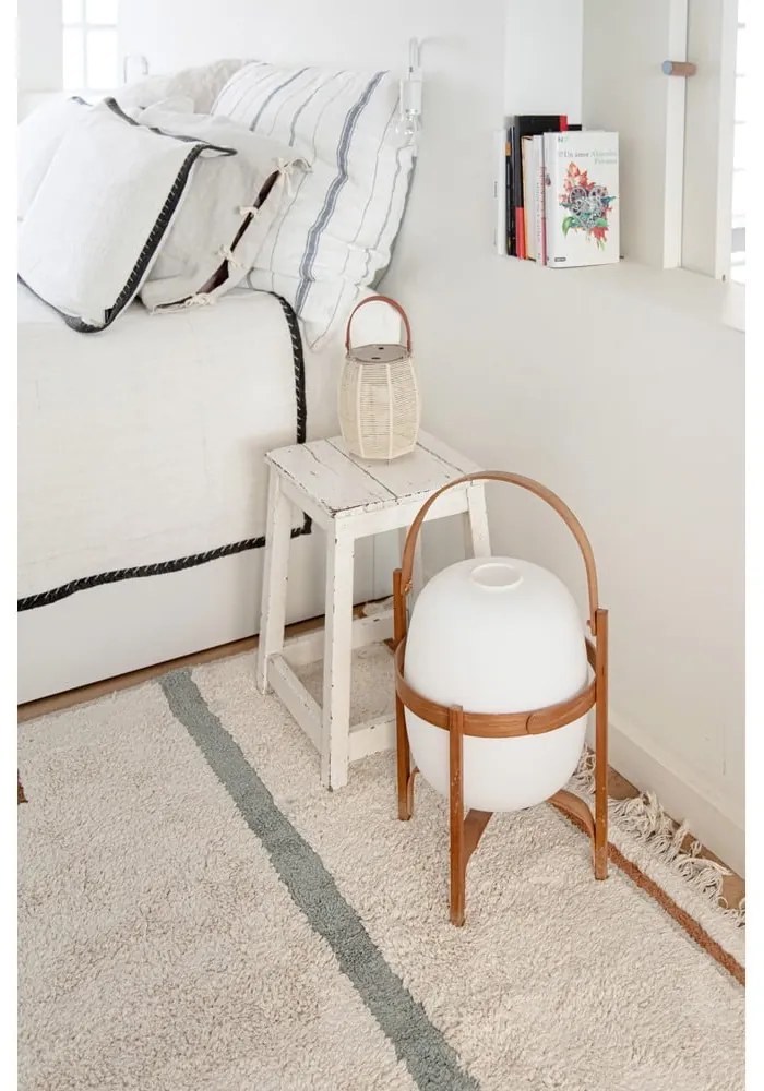 Covor albastru/crem lavabil/țesut manual din bumbac 140x200 cm Lanes Vintage Blue – Lorena Canals