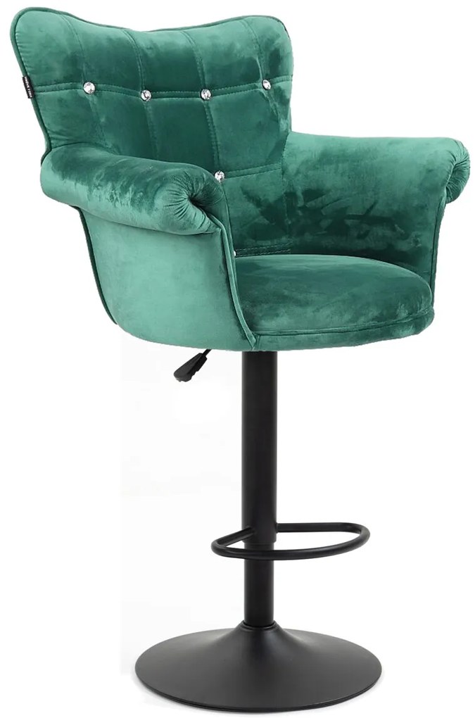HR804CW scaun Catifea Verde cu Bază Neagră