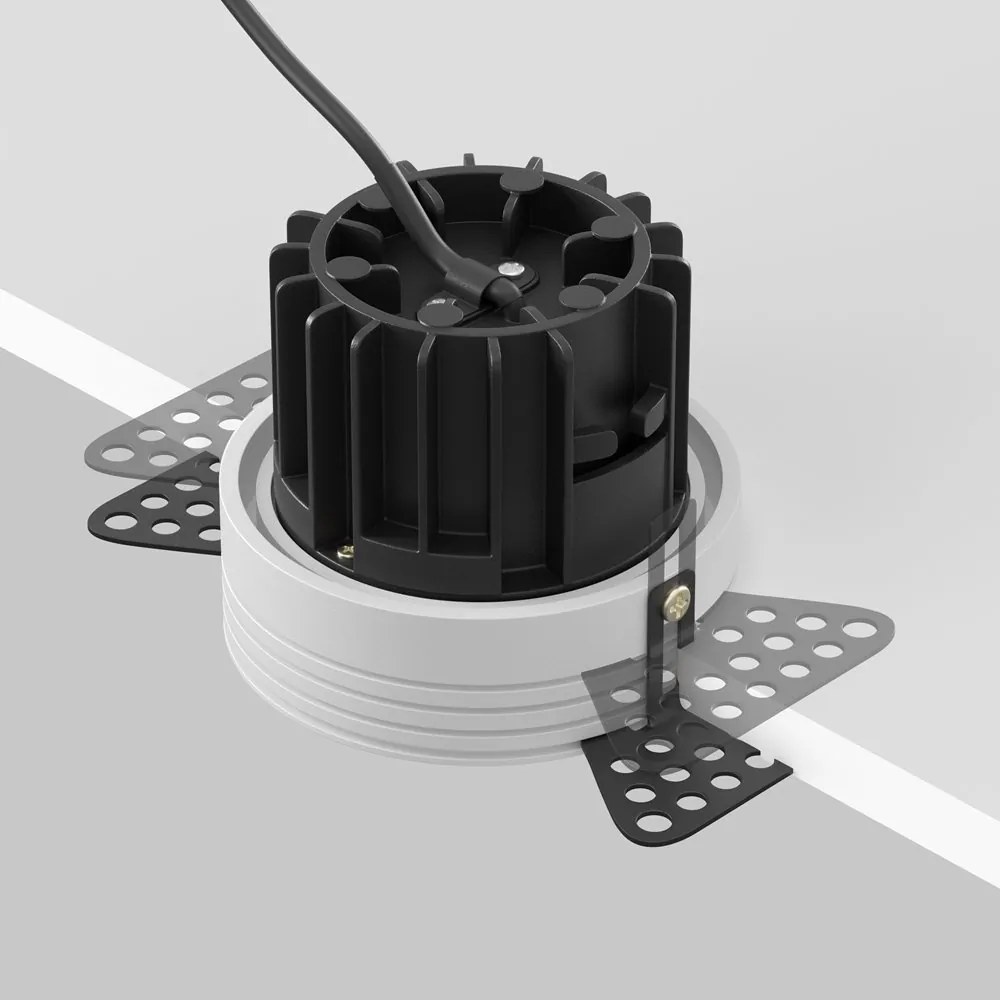 Spot LED incastrabil design tehnic Round D-11,5cm alb