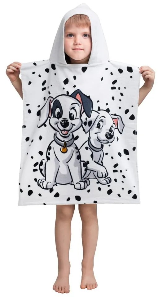 Halat pentru copii alb din frotir 101 Dalmatins – Jerry Fabrics