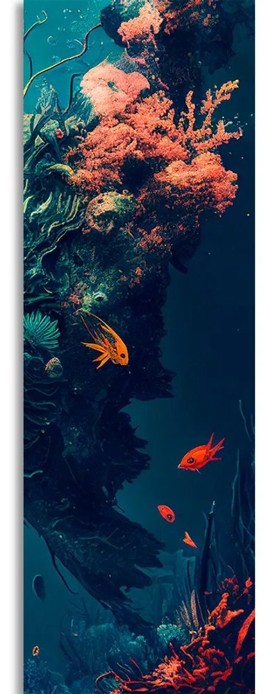 Tablou lume subacvatică suprarealistă - 50x150
