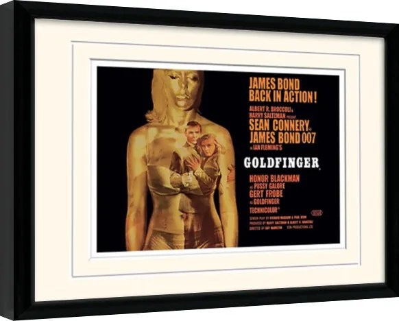 Poster înrămat James Bond - Goldfinger Projection