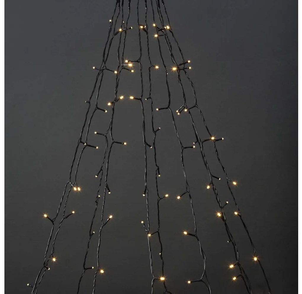 Nedis WIFILXT01W200 - LED perde de Crăciun 200 LED, 8 funcții, 10x2m, IP65, Wi-F
