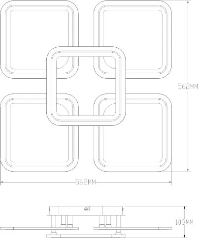 Plafonieră LED dimabilă Zuma Line MS232150R-WH STELLAR LED/55W/230V 3000-6000K alb + telecomandă