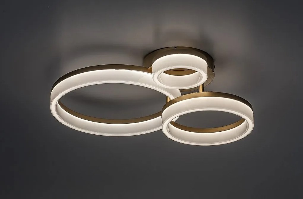 Plafoniera LED design geometric circular Amilia auriu