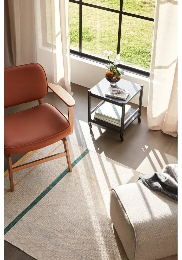 Măsuță de servire cu roți din lemn de stejar 40x40 cm Norm – Hübsch