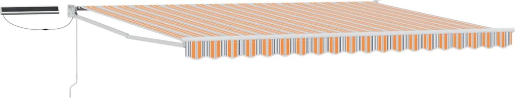 vidaXL Cort electric retractabil Albastru și portocaliu 4,5 × 3 m