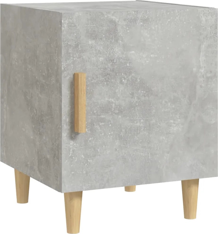 vidaXL Noptieră, gri beton, lemn prelucrat