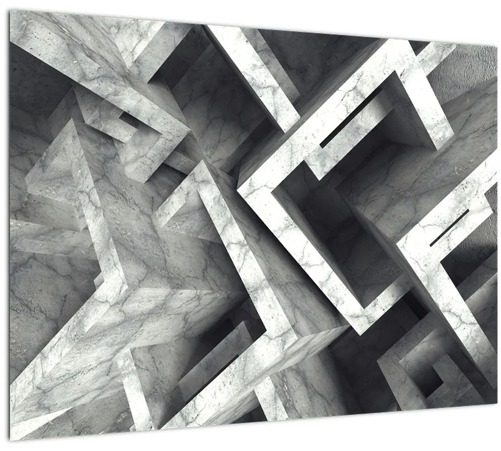 Tablou cu cuburi abstracte (70x50 cm)