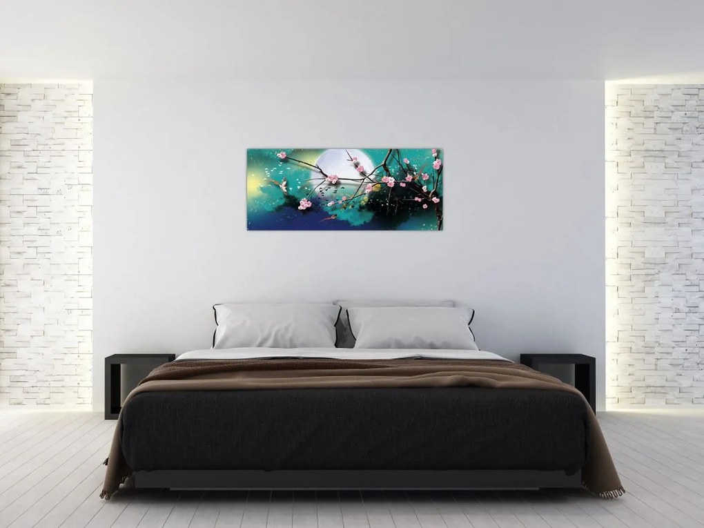 Tablou - Copac,grafic (120x50 cm)