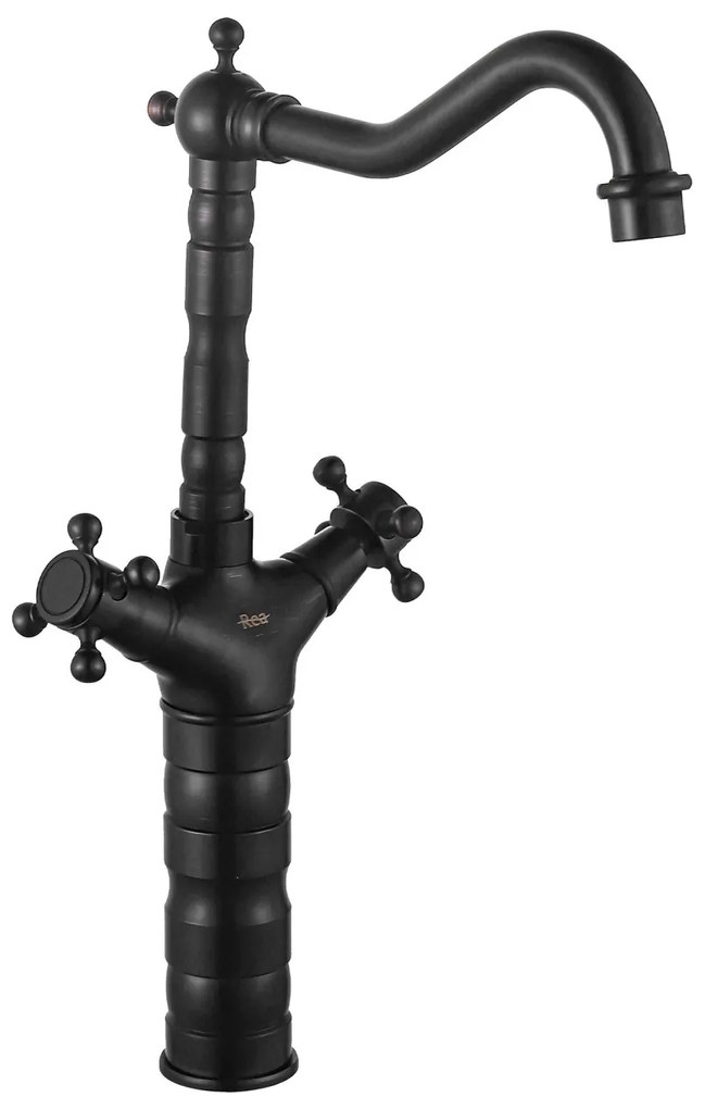 Baterie pentru baie / de bucătărie Rea Rustico Old Black