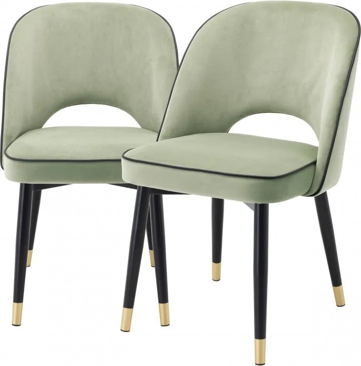 Set de 2 scaune design elegant Cliff, verde 113783 HZ