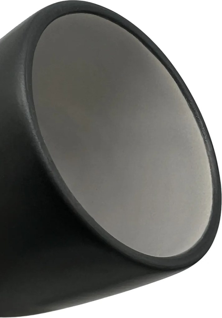 Pahar Cafea Novum Black Beauty 150ml (espresso lung cu lapte) Negru + Gri-Crem