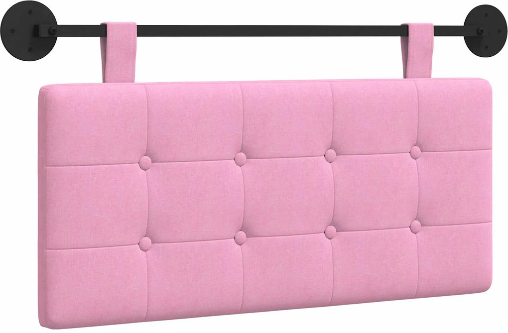 vidaXL Cap de pat suspendat Pe perete Roz 100 x 55 x 5 cm țesătură