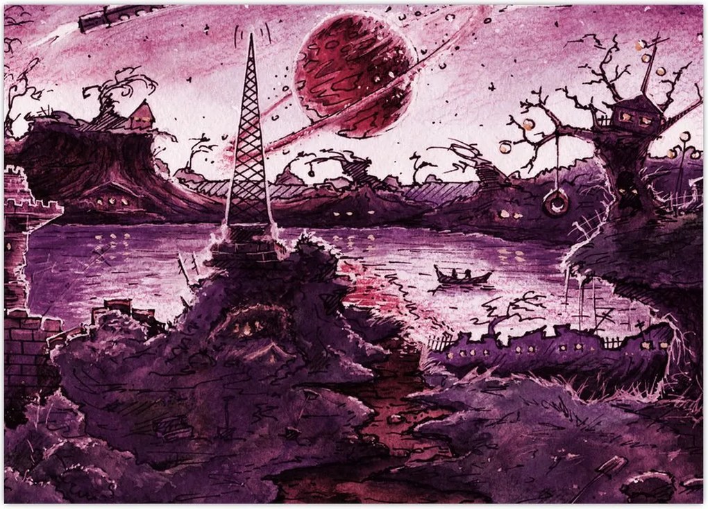 Tablou - Sat fermecat (70x50 cm)