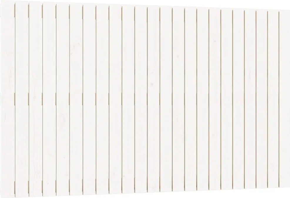 vidaXL Tăblie de pat pentru perete, alb, 147x3x90 cm, lemn masiv pin
