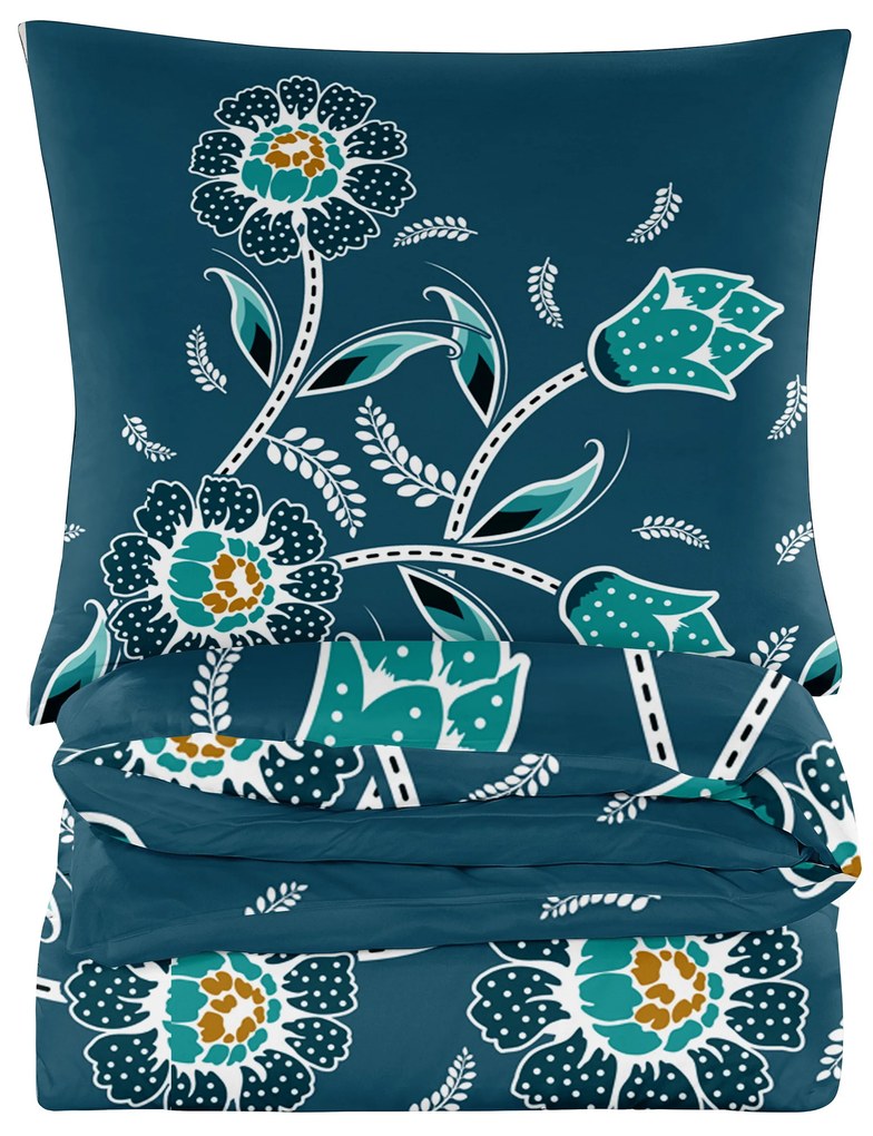 Lenjerie de pat din microfibra SITTO verde inchis Dimensiune lenjerie de pat: 2 buc 70 x 80 cm | 200 x 220 cm