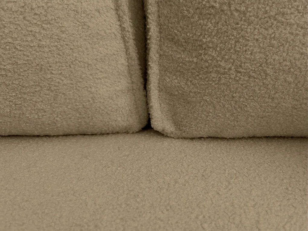 Canapea extensibila de colt SMART BOUCLE, bej inchis, reversibila, 232x143 cm