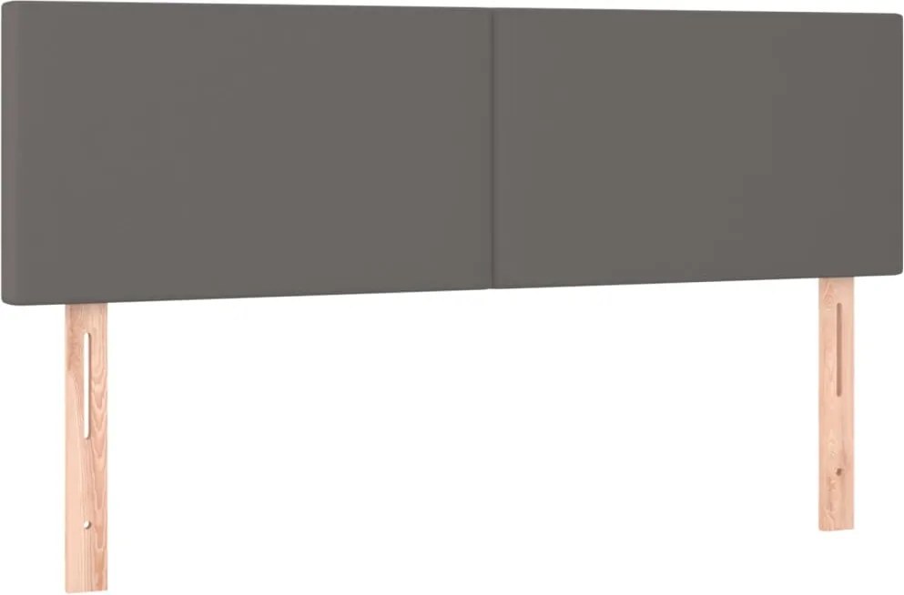 vidaXL Tăblii de pat, gri, 144x5x78/88 cm, piele ecologică