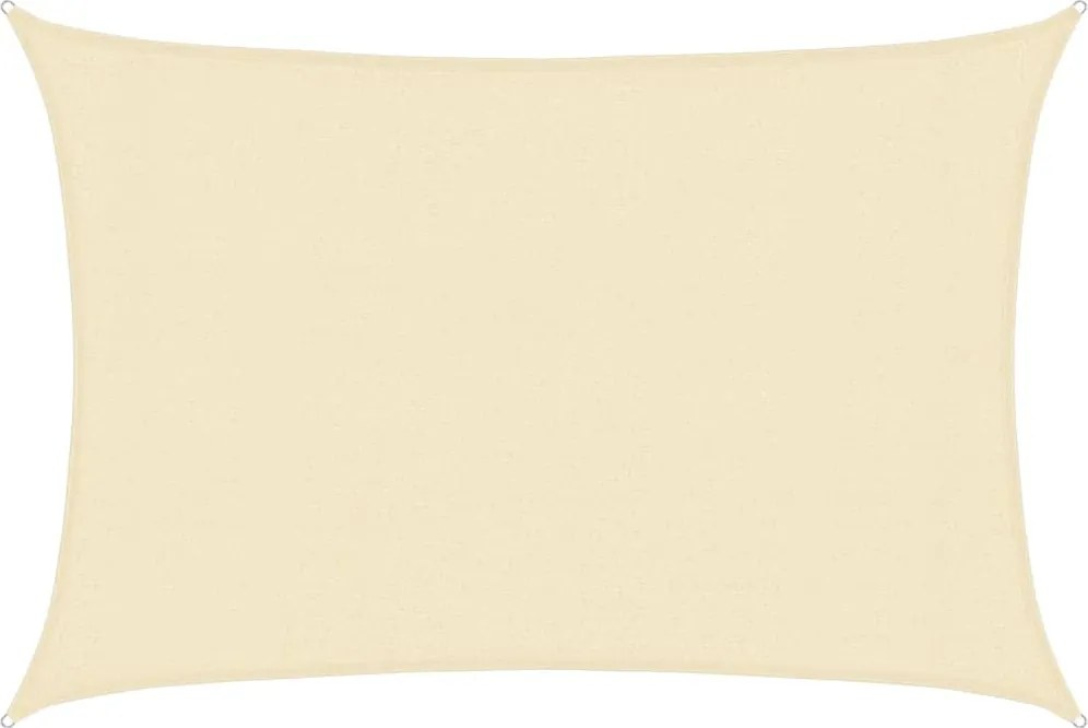 vidaXL Pânză parasolar, crem, 3x4,5 m, HDPE, 160 g/m²